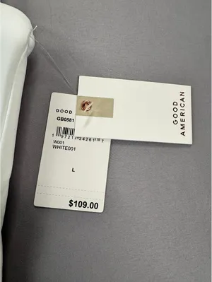 Good American White One Piece Bodysuit Size L NEW thumbnail 2