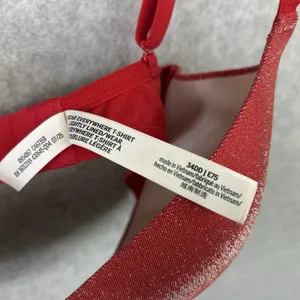 PINK Victoria's Secret Red Pepper Sparkle 34DD Wear Everywhere T-shirt Bra thumbnail 5