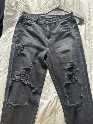 American Eagle Distressed Black Jeans thumbnail 3