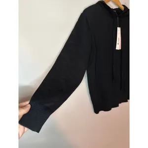 AQUA New Pullover Hoodie‎ Black Size M Long Sleeve Hooded Comfy Basic Minimalist thumbnail 3