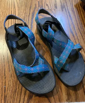 Chacos Women's Classic Athletic Hiking Sandals Blue Pattern Size W8 thumbnail 1
