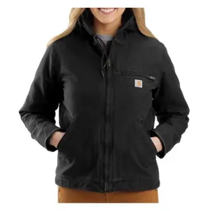 Carhartt Women's Washed Duck Sherpa Lined Jacket Black Size XL NEW $140 MSRP thumbnail 1