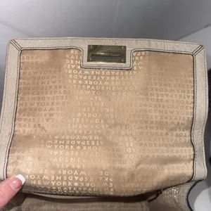 Kate Spade Orchard Valley Doris Soft Taupe Large Satchel Shoulder Bag FAIR CONDI thumbnail 6