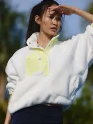 New Free People Hit the slopes pullover Colorblock Fleece jacket Small thumbnail 2