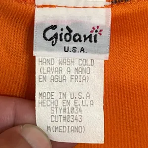 Gidani USA‎ Orange Striped Mesh Overlay Ruffle Dress Sleeveless Y2K Size Medium thumbnail 3