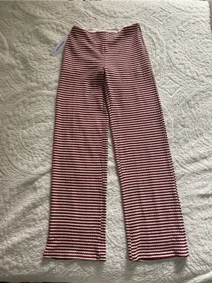 NWT Princess Polly Next To Me Lounge Pant Red/White Stripe thumbnail 5