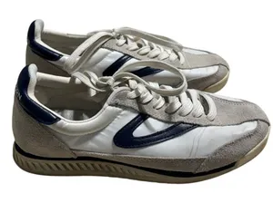 Tretorn Rawlings 2.0 Sneakers Anthropologie White Navy Blue Gray Women's Size 6M thumbnail 1