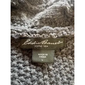 Eddie‎ Bauer Women Size Large Knit Sleeveless Open Front Cardigan Sweater Autumn thumbnail 3