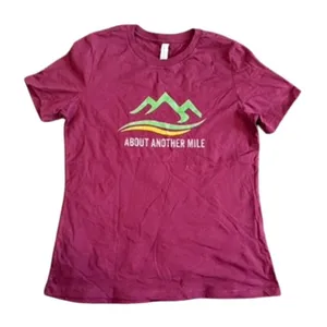 About Another Mile Graphic T-Shirt in Burgundy, Size M​​ thumbnail 1