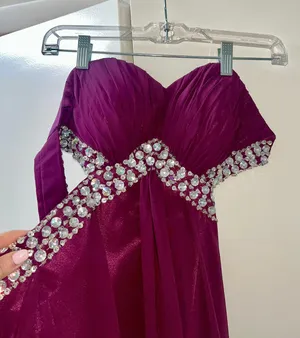 Strapless Beaded Prom Dress thumbnail 3