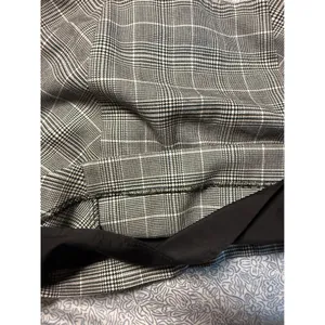 NWOT H&M Women Mini Skirt Black White Houndstooth Size 0 Petite Lined Plaid thumbnail 5