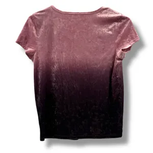 American Eagle‎ Pink & Purple Ombre Crushed Velvet Short Sleeve Top Sz S thumbnail 2