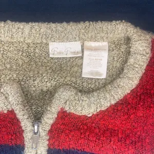 Bobbie Brooks Women 26W/28W color block full zip sweater checkerboard blue red thumbnail 4