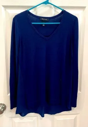White House Black‎ Market blue long sleeve top SM thumbnail 1