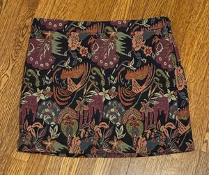 Mango Multicolor Tapestry Mini Skirt thumbnail 1