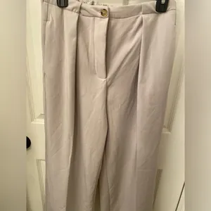 Free People Tyler Menswear Trousers - cream size small thumbnail 8