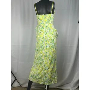LOST + WANDER Sunbloom Eyelet Floral Maxi XS Dress Yellow + Free Necklace thumbnail 3