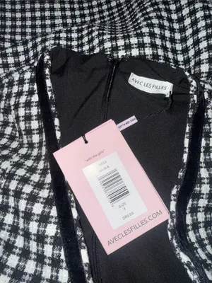 NWT Avec Les Filles Women's Black Bow Tweed Dress SZ-4 thumbnail 12