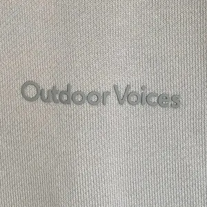 NWT Outdoor‎ Voices Soft Cotton Oversized Hoodie in Dove/Bone thumbnail 6