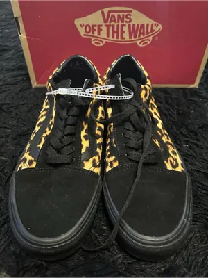 VANS old skool black suede animal print lace up shoes sneakers women’s 9 new thumbnail 2