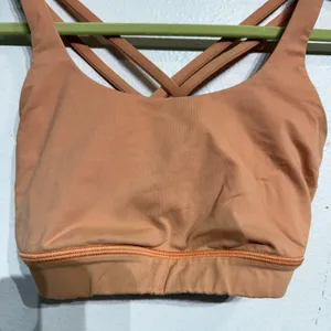 Lululemon Orange Energy Sports Bra Sz 6 thumbnail 4