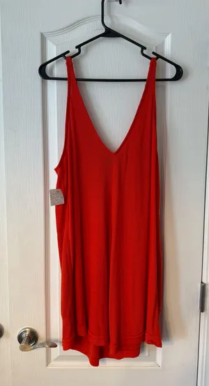 Free People Beach Dress Mini Red thumbnail 4