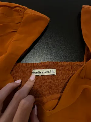 Abercrombie and Fitch Orange Long sleeve Top thumbnail 5