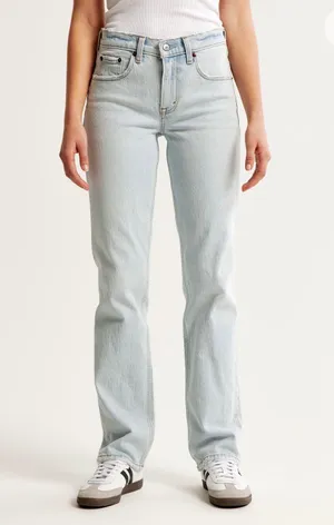 Abercrombie Mid Rise 90s Straight Jean thumbnail 1