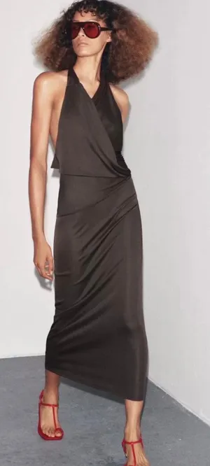 ZARA Brown Dress thumbnail 1