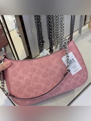 COACH - Teri shoulder bag Signature Canvas CV933 dusty Pink thumbnail 2