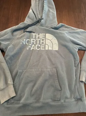 The North Face Sweatshirt Hoodie Women's S Long Sleeve Graphic Logo Pocket Blue thumbnail 1