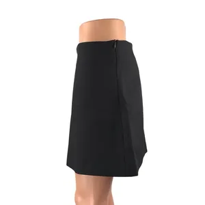 Zara Women's Blue High Waisted Zipper Career Flare A Line Mini Skirt Size S thumbnail 2
