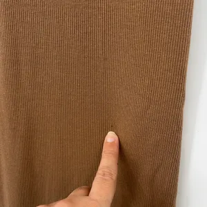 Signature 8 Mocha Ribbed Bodycon Maxi Dress Small Clean Girl Minimalist Neutral thumbnail 5