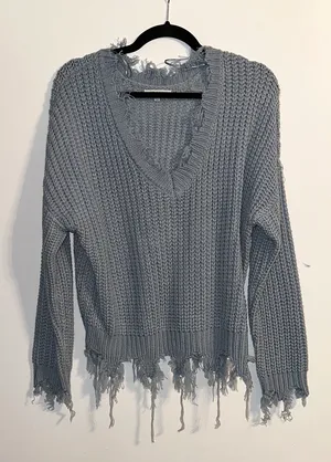 Love Tree Fringed Sweater thumbnail 1
