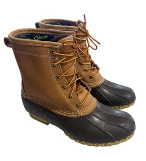 L.L.Bean Bean Boots Womens 8 Gore-Tex Insulated 8" Leather Duck Boots 212081 thumbnail 1