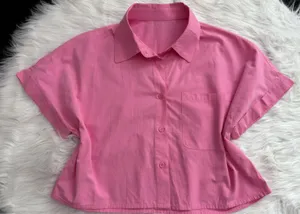 Pink Crop Button thumbnail 1