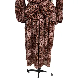 Anthropologie Ranna Gill Dress Midi Leopard‎ Print Cut Out Long Sleeve Size XL thumbnail 6