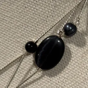 White House Black Market 18" Multi-Strand Black Bead Necklace thumbnail 4