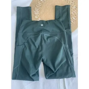 IUGA Yoga Green Butt Lift Leggings XSMALL High Waist Pockets thumbnail 4