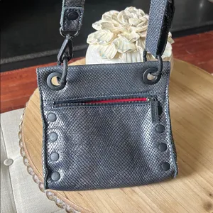 Hammitt Tony Smallolivine Snakeskin Leather Crossbody Blue Haze thumbnail 2