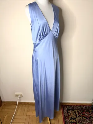 Abercrombie Pale Blue Satin Cowl Back Maxi Dress thumbnail 6