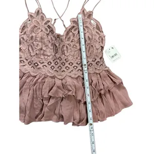 Free People Adella Cami in Dusty Mauve‎ NWT Sz L thumbnail 6