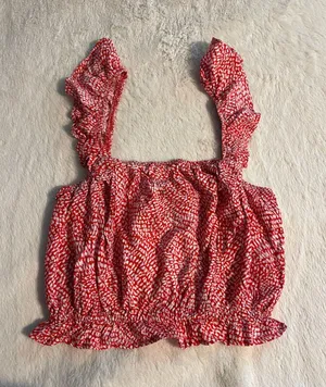 red and white cropped tank top thumbnail 1