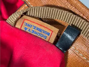 Dooney & Bourke Saffiano Leather Shopper Tote Bag Caramel Tan Gold Hardware thumbnail 5