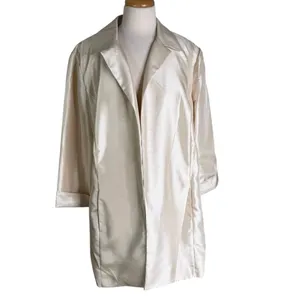 NWT Chico’s Subtle Sheen Topper Jacket Natural Cream Size 3 or XL thumbnail 4