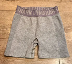 Gymshark‎ Flex Cycling Shorts Grey Purple High Rise Small S Workout Gym thumbnail 1