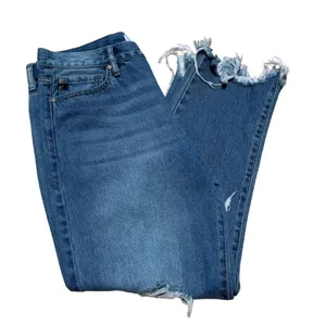 Kancan Wide Leg Distressed Raw Hem Jeans EUC Size 11/29 thumbnail 2