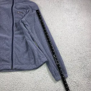 Columbia Fleece Jacket Women Large Benton Springs Full‎ Zip Blue Mock Neck Soft thumbnail 6