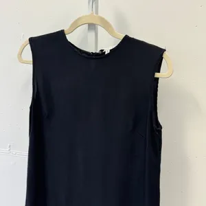 Milly Black Silk Blend Sleeveless Blouse Keyhole Back Top Size 4 Made‎ in USA thumbnail 3