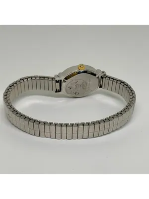 Watch-it Silver gold tone hearts women watch 18mm oval quartz analog 6” running thumbnail 4